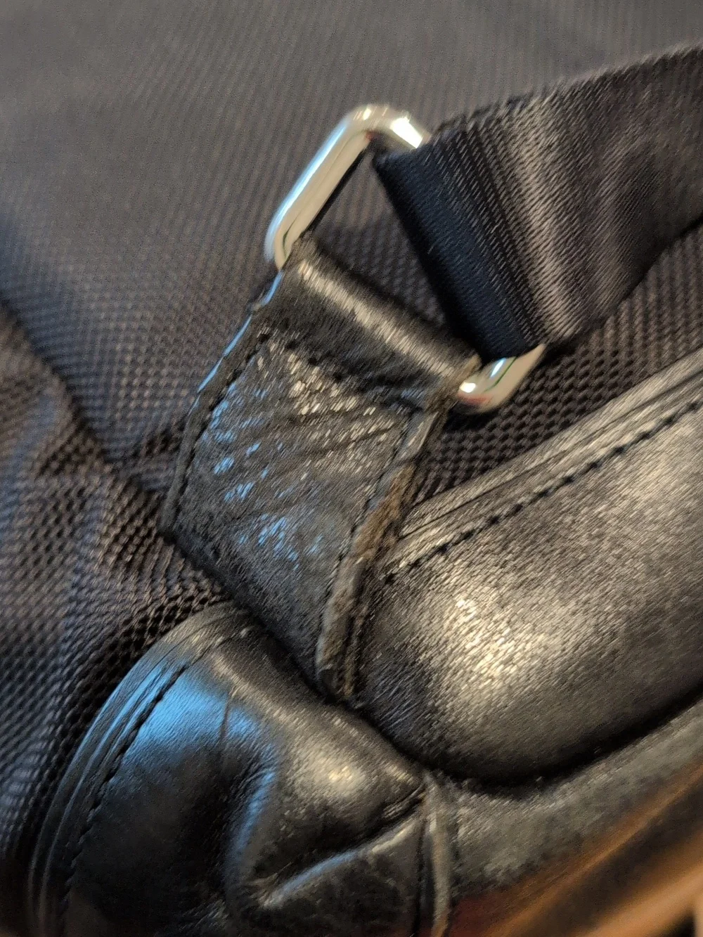 Tumi Bedford Holmes Brief Backpack Ballistic Nylon Leather With Laptop Case